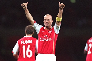 Arsenal v Dinamo Zagreb Collection: Freddie Ljungberg celebrates scoring Arsenal 1st goal