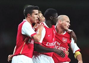 Images Dated 24th August 2006: Freddie Ljungberg is congratulated on scoring Arsenal s