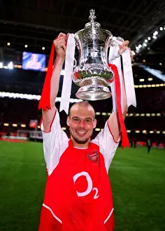 Freddie Ljungberg Lifts the FA Cup: Arsenal's Victory over Southampton (1:0), The Millennium Stadium, Cardiff, 2003