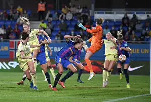 Barcelona V Arsenal Women 2021-22 Prints: Frida Maanum Scores for Arsenal Against FC Barcelona in UEFA Women's Champions League