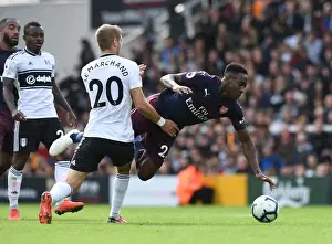 Fulham V Arsenal 2018-19 Prints: Fulham vs. Arsenal: Welbeck Fouls by Le Marchand - Premier League 2018-19