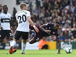 Fulham V Arsenal 2018-19 Prints: Fulham's Le Marchand Fouls Arsenal's Welbeck: Premier League 2018-19