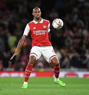 Gabriel in Action: Arsenal vs Aston Villa, 2022-23 Premier League, Emirates Stadium