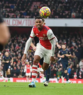 Arsenal V Burnley 2021-22 Prints: Gabriel in Action: Arsenal vs Burnley, Premier League 2021-22