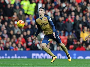 Manchester United V Arsenal 2015/16 Prints: Gabriel in Action: Arsenal vs. Manchester United, Premier League 2015/16