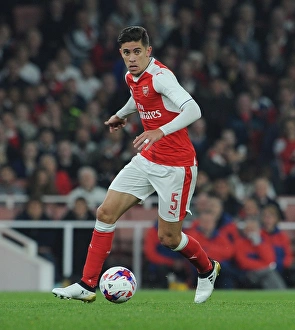 Arsenal V Reading EFL Cup 2016-17 Prints: Gabriel in Action: Arsenal vs. Reading, EFL Cup 2016-17