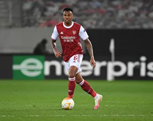 Arsenal V SL Benfica 2020-21 Prints: Gabriel in Action: Arsenal vs SL Benfica, Europa League 2021 (Piraeus)