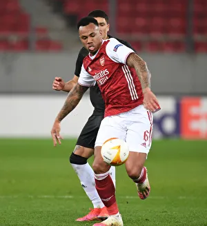 Arsenal V SL Benfica 2020-21 Prints: Gabriel in Action: Arsenal vs SL Benfica, Europa League 2021 (Piraeus)
