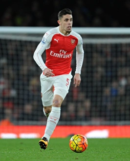 Arsenal V Southampton 2015-16 Prints: Gabriel in Action: Arsenal vs Southampton, Premier League 2015-16