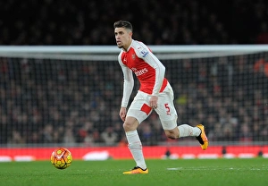 Arsenal V Southampton 2015-16 Prints: Gabriel in Action: Arsenal vs Southampton, Premier League 2015-16