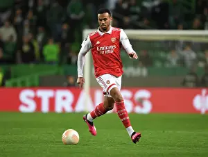 Gabriel in Action: Arsenal vs. Sporting CP - UEFA Europa League 2022-23, Round of 16, First Leg