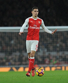 Arsenal V Stoke City 2016-17 Prints: Gabriel in Action: Arsenal vs Stoke City, Premier League (December 2016)