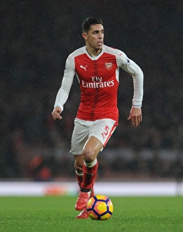 Arsenal V Stoke City 2016-17 Prints: Gabriel in Action: Arsenal vs Stoke City, Premier League 2016-17