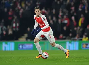 15/16 Hull City V Arsenal FA Cup Prints: Gabriel in Action: Arsenal's FA Cup Victory over Hull City (March 2016)
