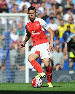 Chelsea V Arsenal 2015-16 Prints: Gabriel in Action: Chelsea vs. Arsenal, Premier League 2015-16