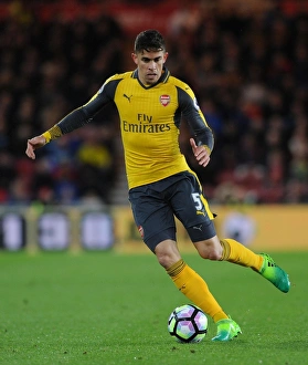 Middlesbrough V Arsenal 2016-17 Prints: Gabriel in Action: Middlesbrough vs Arsenal, Premier League 2016-17