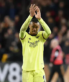 Gabriel Applauding Arsenal Fans: Crystal Palace vs Arsenal, Premier League 2021-22
