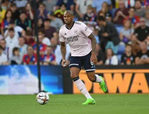 Gabriel of Arsenal in Action at Crystal Palace, Premier League 2022-23