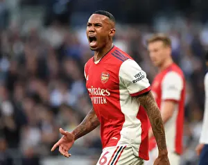 Tottenham Hotspur V Arsenal 2021-22 Prints: Gabriel of Arsenal in Action Against Tottenham Hotspur - Premier League 2021-22