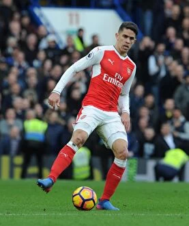 Images Dated 4th February 2017: Gabriel (Arsenal). Chelsea 3: 1 Arsenal. Premier League. Stamford Bridge, 4 / 2 / 17. Credit