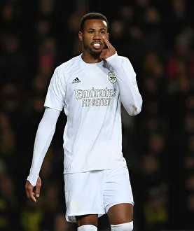 Gabriel of Arsenal in FA Cup Action Against Oxford United