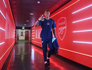 Images Dated 8th May 2022: Gabriel of Arsenal: Focused and Ready for Arsenal vs Leeds United, Premier League 2021-2022