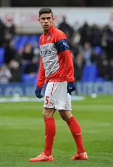 Tottenham Hotspur V Arsenal 2014-15 Prints: Gabriel of Arsenal: Readying for Battle - Tottenham vs Arsenal, Premier League 2014-15