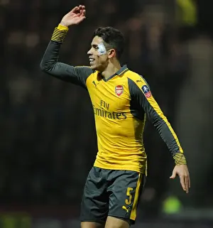 Preston North End V Arsenal - FA Cup - 2017 Prints: Gabriel of Arsenal vs. Preston North End: FA Cup Third Round Clash
