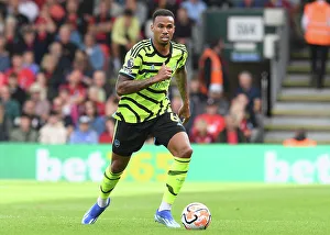 AFC Bournemouth V Arsenal 2023-24 Prints: Gabriel Charges Forward: Arsenal vs. AFC Bournemouth, Premier League 2023-24