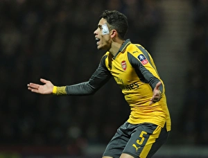 Preston North End V Arsenal - FA Cup - 2017 Prints: Gabriel in FA Cup Action: Arsenal vs. Preston North End