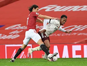 Manchester United V Arsenal 2020-21 Prints: Gabriel Fouls Cavani: Manchester United vs
