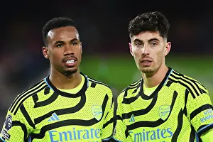 Brentford V Arsenal 2023-24 Prints: Gabriel and Havertz: Brentford's Victory Over Arsenal in the 2023-24 Premier League