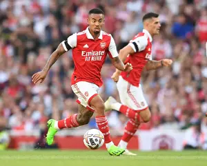 Arsenal V Fulham 2022-23 Prints: Gabriel Jesus in Action: Arsenal Takes on Fulham in the 2022-23 Premier League
