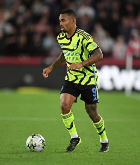 Images Dated 28th September 2023: Gabriel Jesus in Action: Arsenal vs. Brentford - Carabao Cup 2023-24