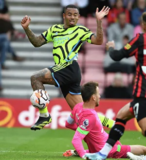 Gabriel Jesus in Action: Arsenal vs. AFC Bournemouth, Premier League 2023-24