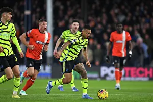 Gabriel Jesus in Action: Arsenal vs. Luton Town, Premier League 2023-24