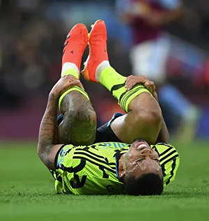 Aston Villa V Arsenal 2023-24 Prints: Gabriel Jesus in Action: Arsenal vs. Aston Villa, Premier League 2023-24