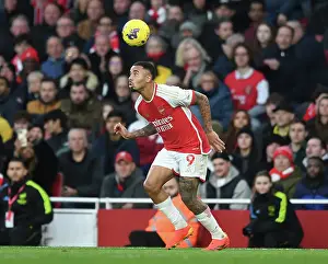 Gabriel Jesus in Action: Arsenal vs Brighton & Hove Albion, Premier League 2023-24