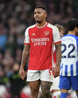 Arsenal V Brighton And Hove Albion 2023-24 Prints: Gabriel Jesus in Action: Arsenal vs Brighton & Hove Albion, Premier League 2023-24