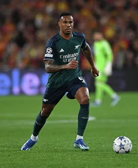 RC Lens V Arsenal 2023-24 Prints: Gabriel Jesus in Action: Arsenal vs RC Lens, UEFA Champions League 2023-24