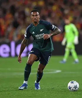 RC Lens V Arsenal 2023-24 Prints: Gabriel Jesus in Action: Arsenal's Thrilling UEFA Champions League Battle against RC Lens