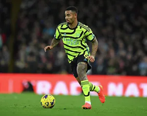 Aston Villa V Arsenal 2023-24 Prints: Gabriel Jesus in Action: Aston Villa vs. Arsenal, Premier League 2023-24