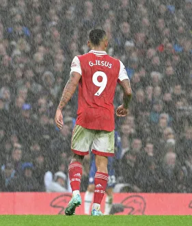 Chelsea V Arsenal 2022-23 Prints: Gabriel Jesus in Action: Chelsea vs. Arsenal, Premier League 2022-23
