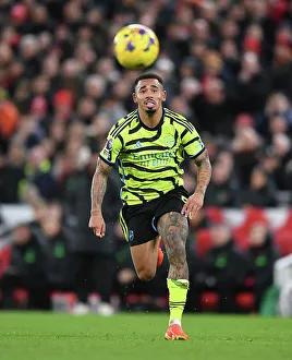 Gabriel Jesus in Action: Liverpool vs. Arsenal, Premier League 2023-24