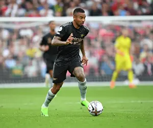 Manchester United V Arsenal 2022-23 Prints: Gabriel Jesus in Action: A Riveting Moment from Manchester United vs