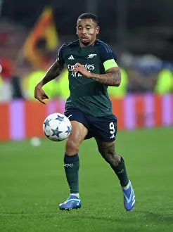 RC Lens V Arsenal 2023-24 Prints: Gabriel Jesus in Action: Thrilling Arsenal's UEFA Champions League Clash against RC Lens