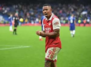 Gabriel Jesus Celebrates Arsenal's Victory over Chelsea in the 2022-23 Premier League