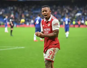 Gabriel Jesus Celebrates Arsenal's Win Over Chelsea in Premier League Showdown (2022-23)