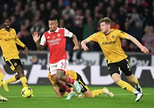 Gabriel Jesus Chases Down Nathan Collins: Wolverhampton Wanderers vs Arsenal FC, Premier League 2022-23