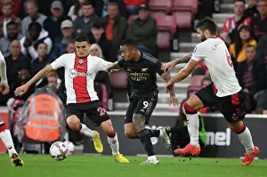 Southampton V Arsenal 2022-23 Prints: Gabriel Jesus Faces Off Against Southampton's Duje Caleta-Car